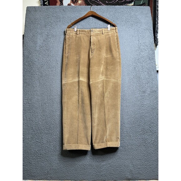 Brooks Brothers Flat Front Hudson Corduroy Pants Men’s Size 34x28 Brown - Picture 6 of 16